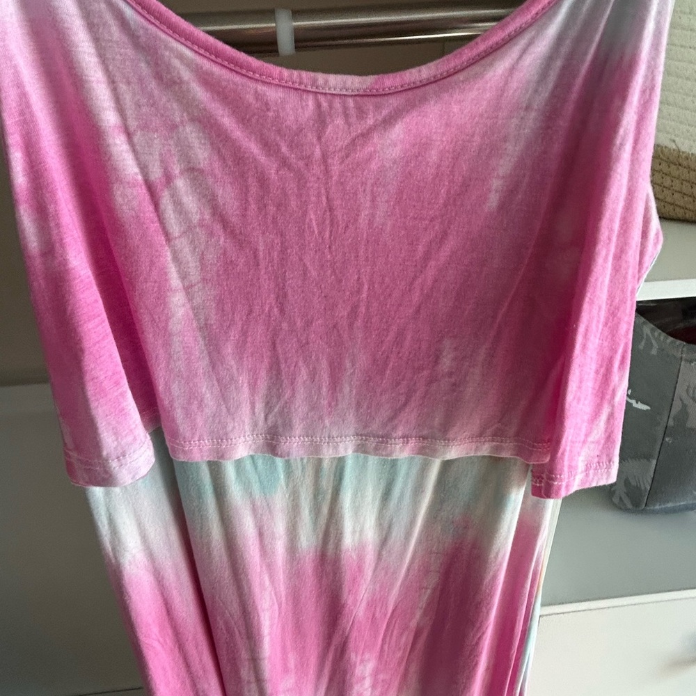 Mono B Pink and Multicolor Maxi Dress - Picture 3 of 4